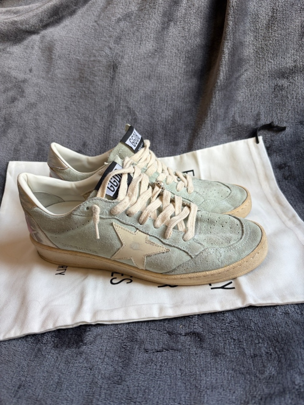 Golden Goose BALLSTAR with gold and platinum heel